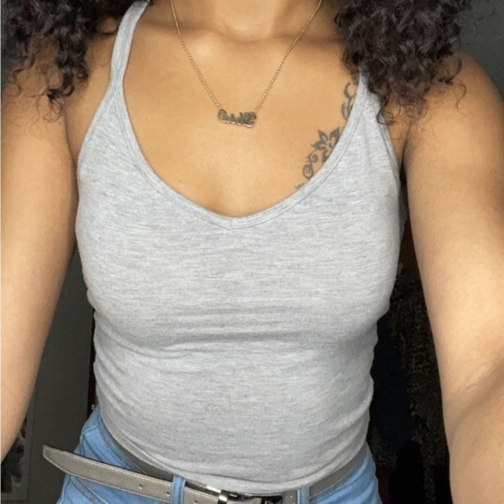 Grey crop top